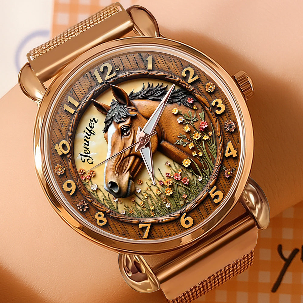 Personalized Gifts For Horse Lovers Mesh Strap Quartz Watch 05huqn230725-Homacus
