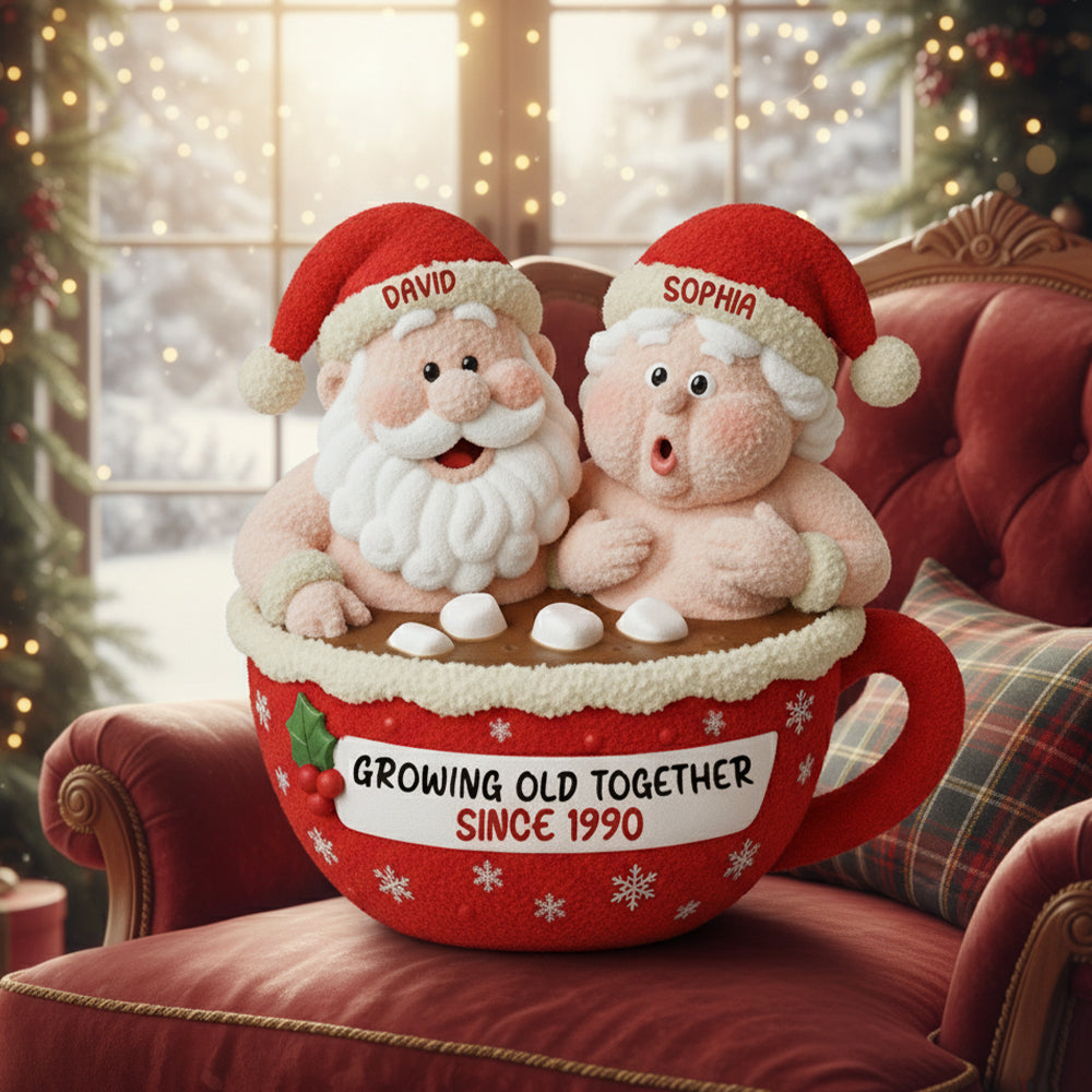 Funny Old Couple Pillow - Personalized Gifts For Couple Christmas Pillow 04OHTN111125-Homacus