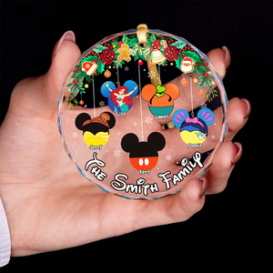 Family Ornament - Kids Mouse Ears - Personalized Gifts For Family-Homacus