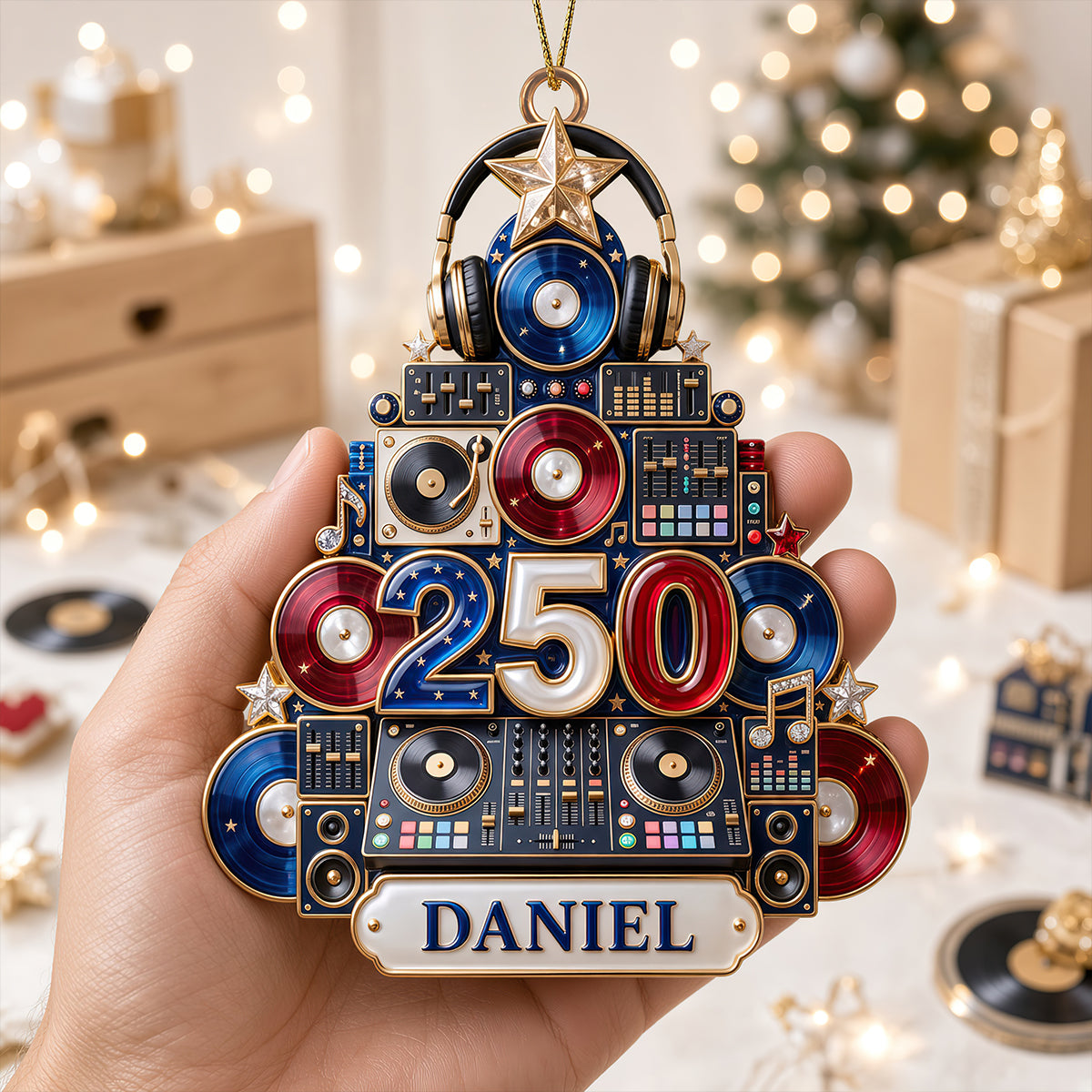 DJ Holiday Christmas Ornament - Personalized Gifts 05PGDT050926-Homacus