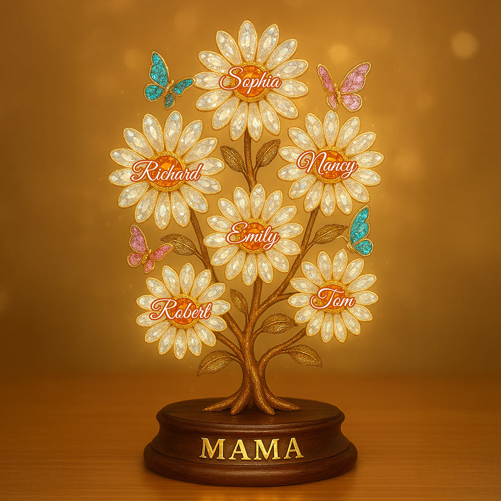 Flower Mama Acrylic Plaque Gifts For Mom 03TODT140425-Homacus