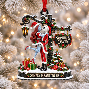 Spooky Sweethearts Acrylic Christmas Ornament - Personalized Gifts For Couple 06TYDH160926-Homacus