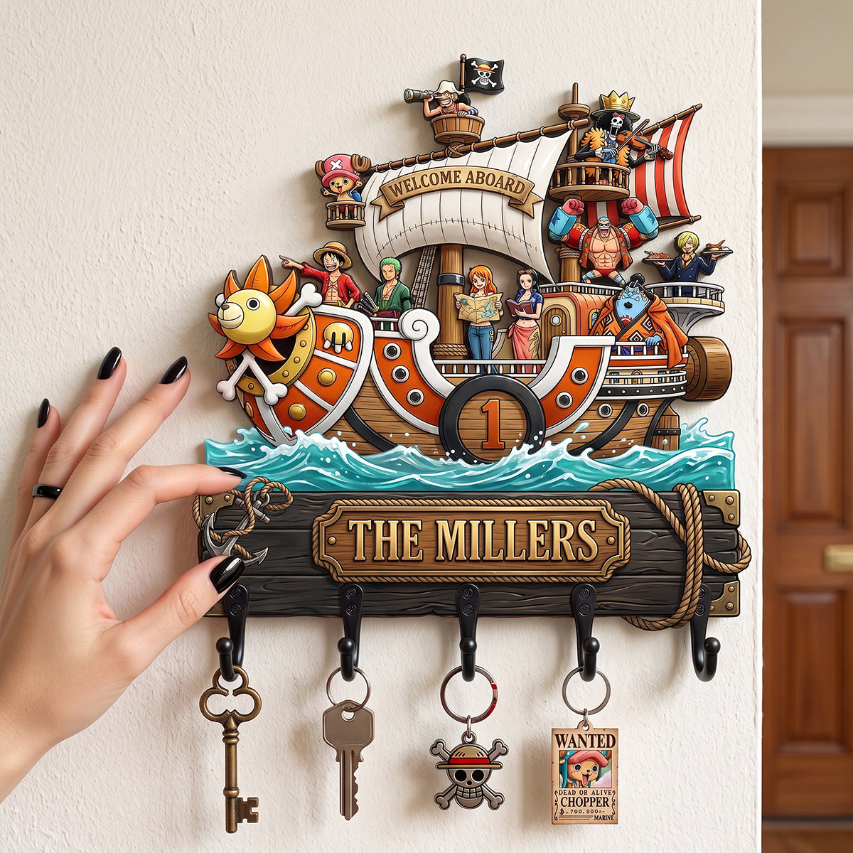 Sea Adventure Acrylic Key Hanger - Personalized Gifts For Family 03HATA160726-Homacus
