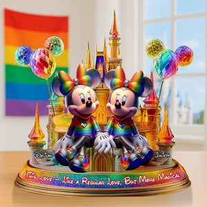 LGBT Mouse Lover Couple Acrylic Plaque Personalized Gifts For Couple 05TGDT300525-Homacus