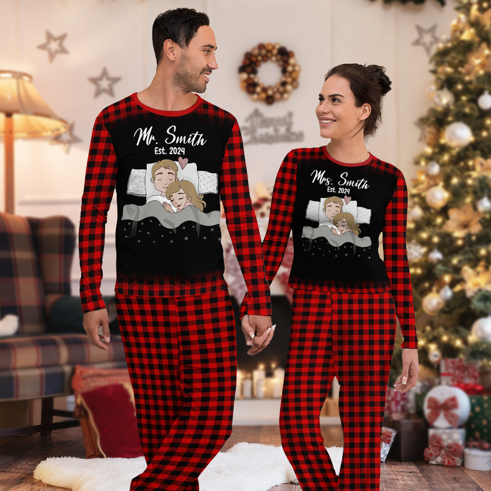 Personalized Gifts For Couple Pajama Set 05totn301024hg Mr. And Mrs.-Homacus