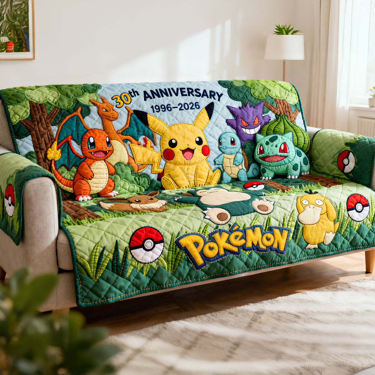 30-Year Celebration - Quilted Sofa Cover Anniversary Gifts 02QHDT100226-Homacus