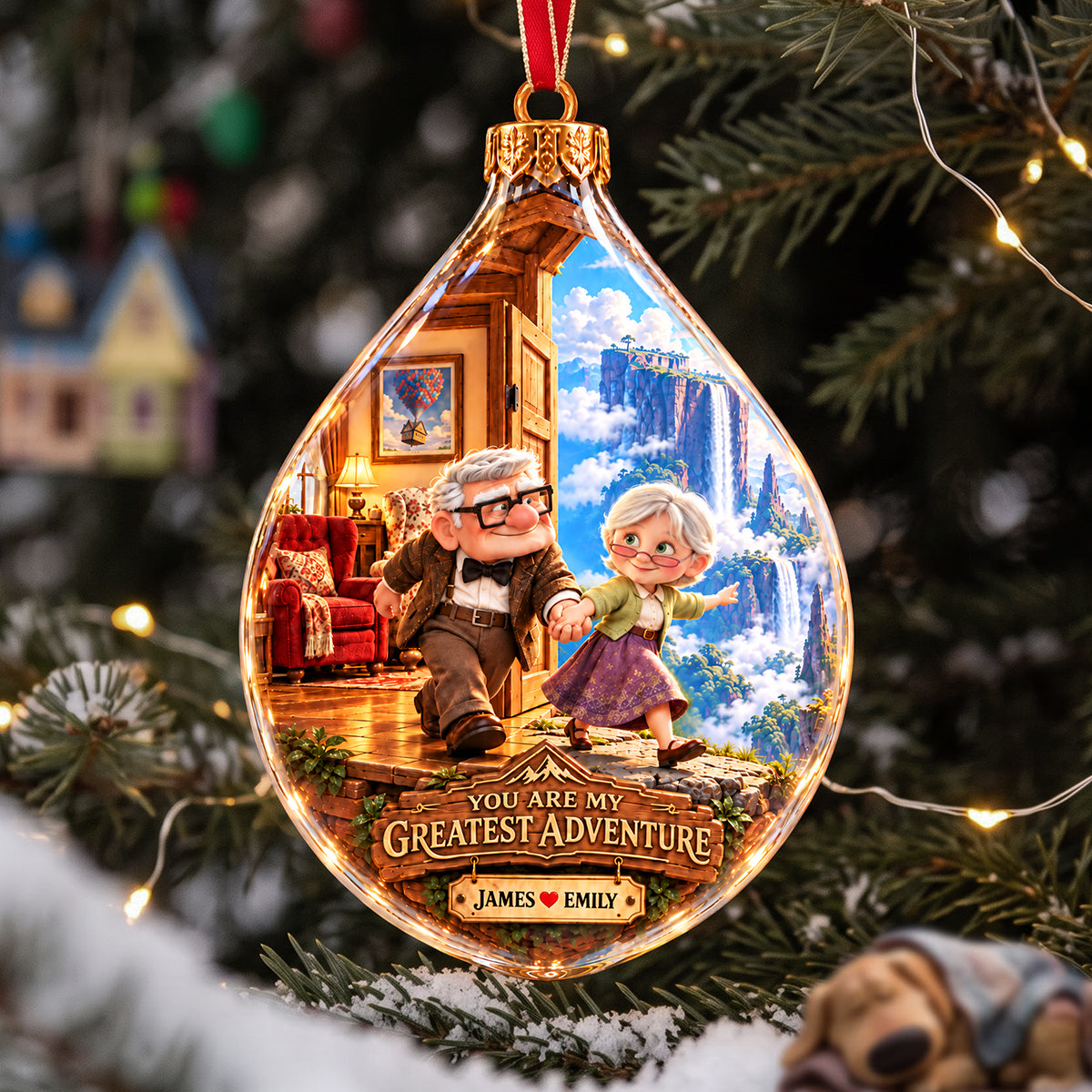 You Are My Greatest Adventure Christmas Ornament - Personalized Gifts For Couple 04hata131026-Homacus