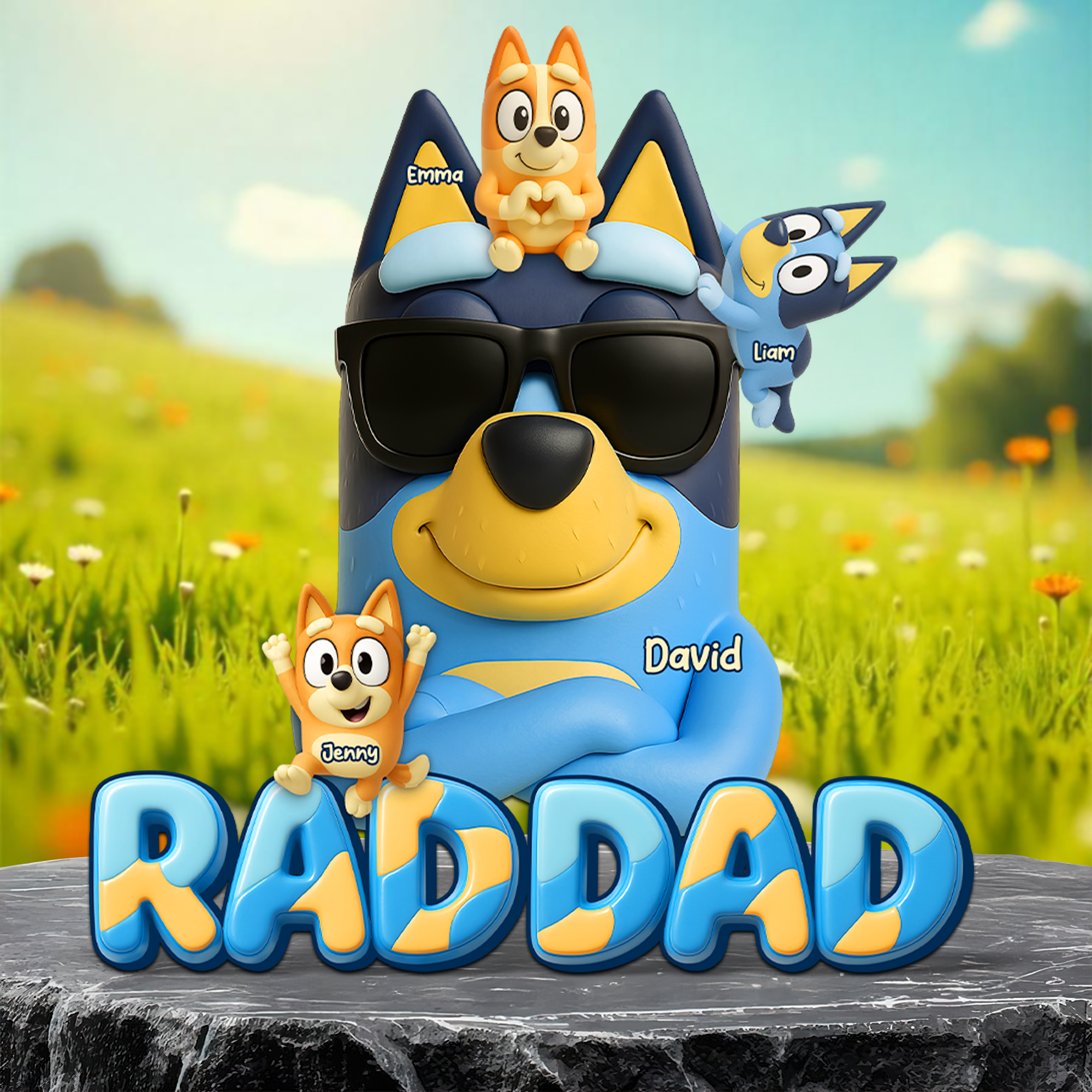 Dog Dad Plaque - Personalized Gifts For Dad 03napu170525