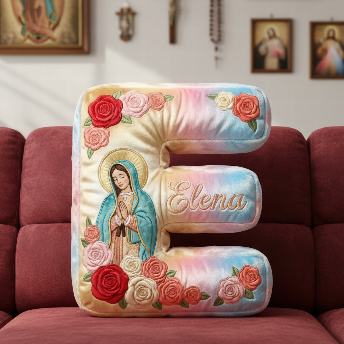 Faith Alphabet Pillow - Personalized Gifts for Loved Ones 03HUQN151225-Homacus