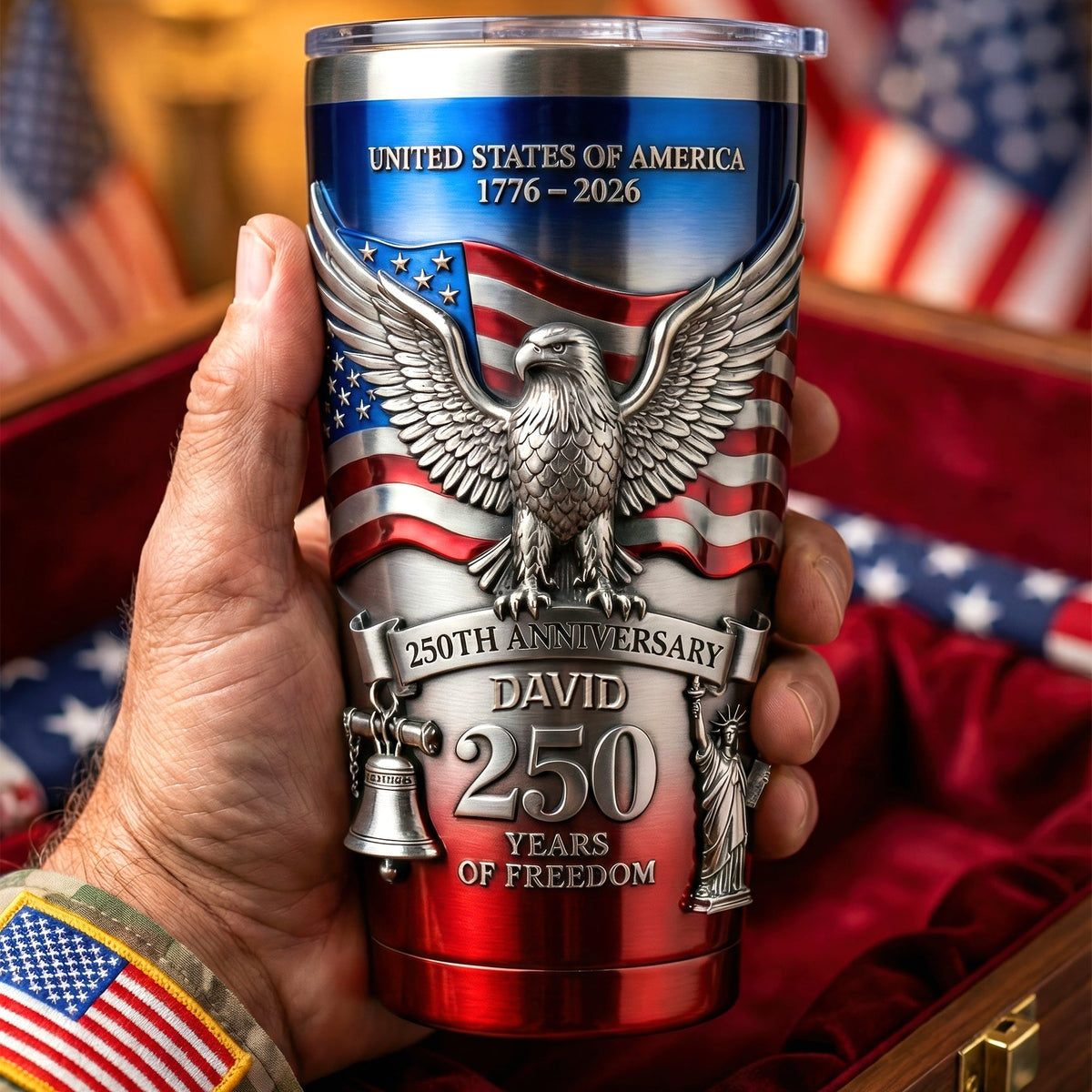 Proud Anniversary Tumbler - Personalized Gift For Patriot 02QHQN120226-Homacus