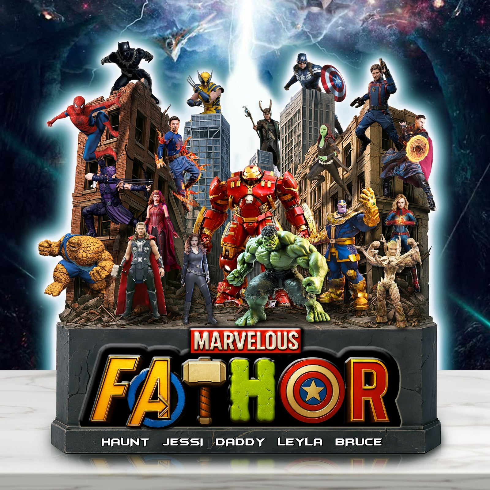 Hero Force Dad Acrylic Plaque - Personalized Gifts For Dad 03HULU220525-Homacus