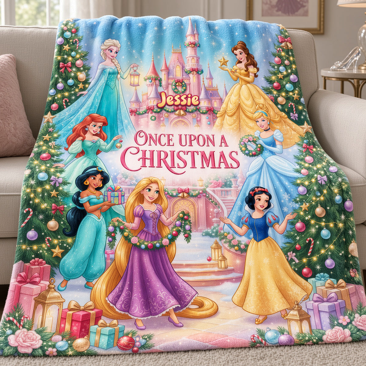 Once Upon A Christmas Blanket - Personalized Gift For Fantasy Lovers 03TYTA061026-Homacus