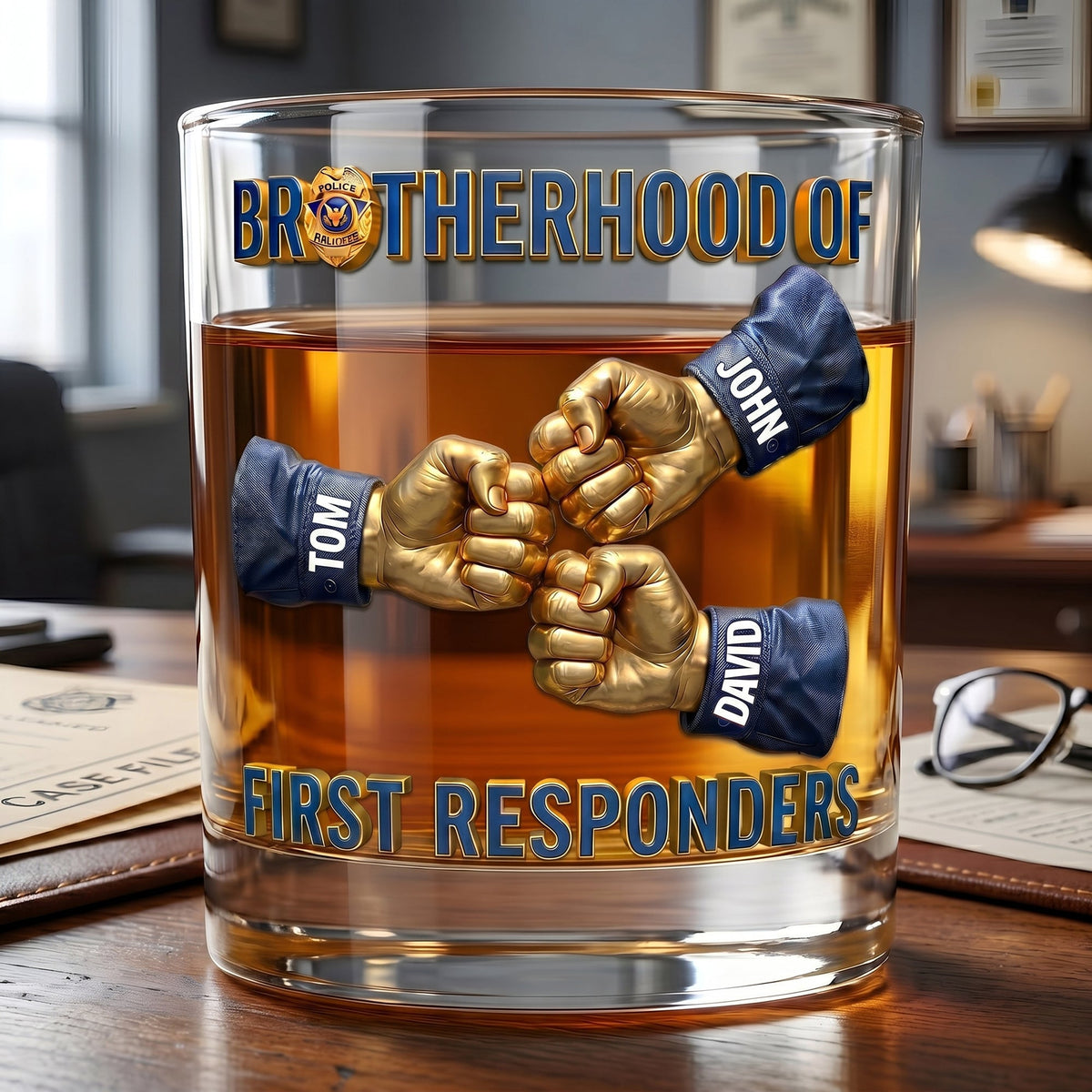 Ultimate Police Officers Brothers Drinking Glass - Personalized Gifts For Brothers 02hulu060626-Homacus