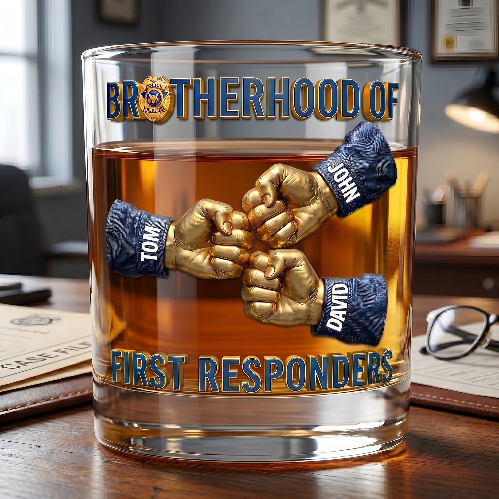 Ultimate Police Officers Brothers Drinking Glass - Personalized Gifts For Brothers 02hulu060626-Homacus