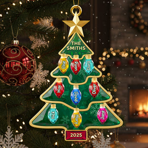 Family Light-Up Christmas Tree Ornament Personalized Gifts For Family 01NADT161025-Homacus