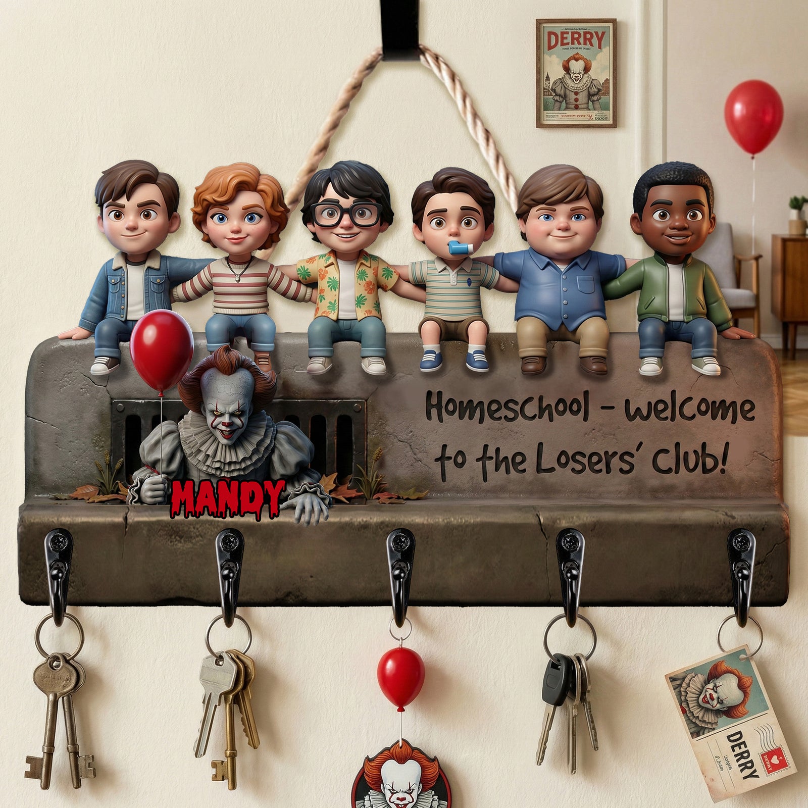 Scary Homeschool Key Hanger - Personalized Funny Gifts 02pamg230126-Homacus