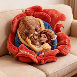 Blooming Love Shaped Pillow - Personalized Gifts For Couple 02QHLU221225-Homacus