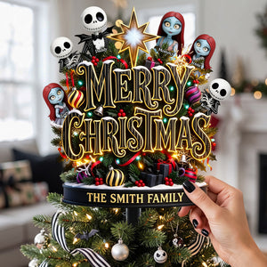 Spooky Family Tree Topper - Personalized Christmas Gifts For Family 03tota120926