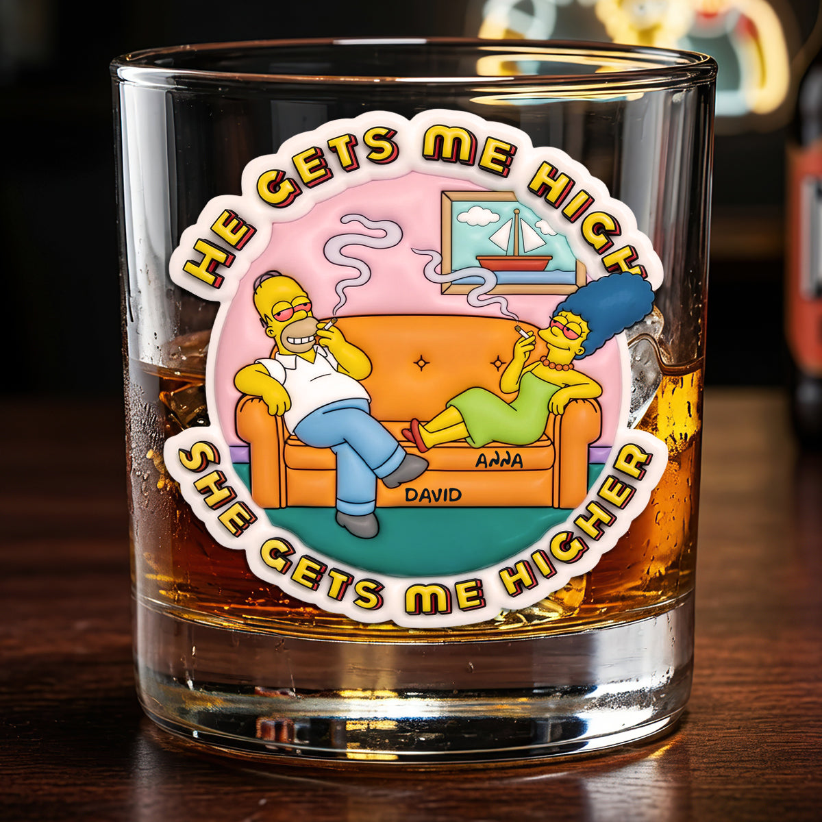 Stoner Couple Drinking Glass - Personalized Gifts For Couples 04todt250626-Homacus