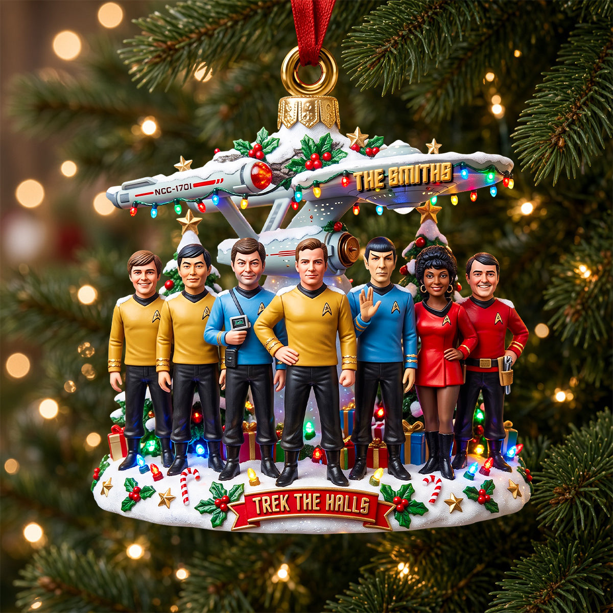 Cosmic Crew Christmas Ornament - Personalized Gifts For Film Lovers 04NADH230926-Homacus