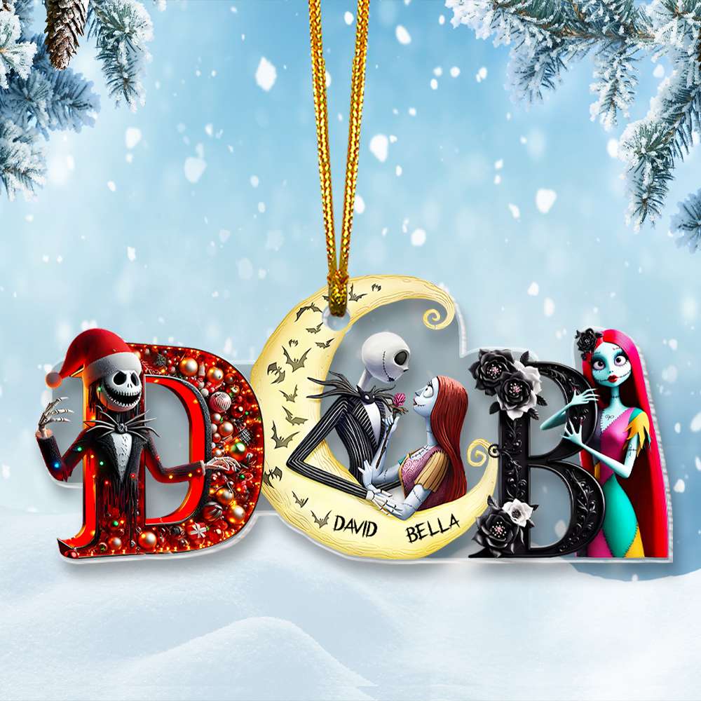 Personalized Christmas Gift For Couple Ornament Alphabet Ornament 02KAMH291024-Homacus