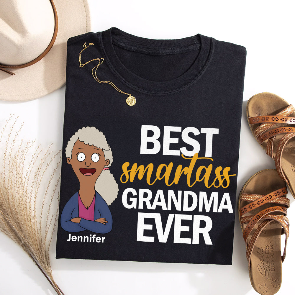 Personalized Gifts For Grandma Shirt Best Smatass Grandma Ever 07OHDT190325HG-Homacus