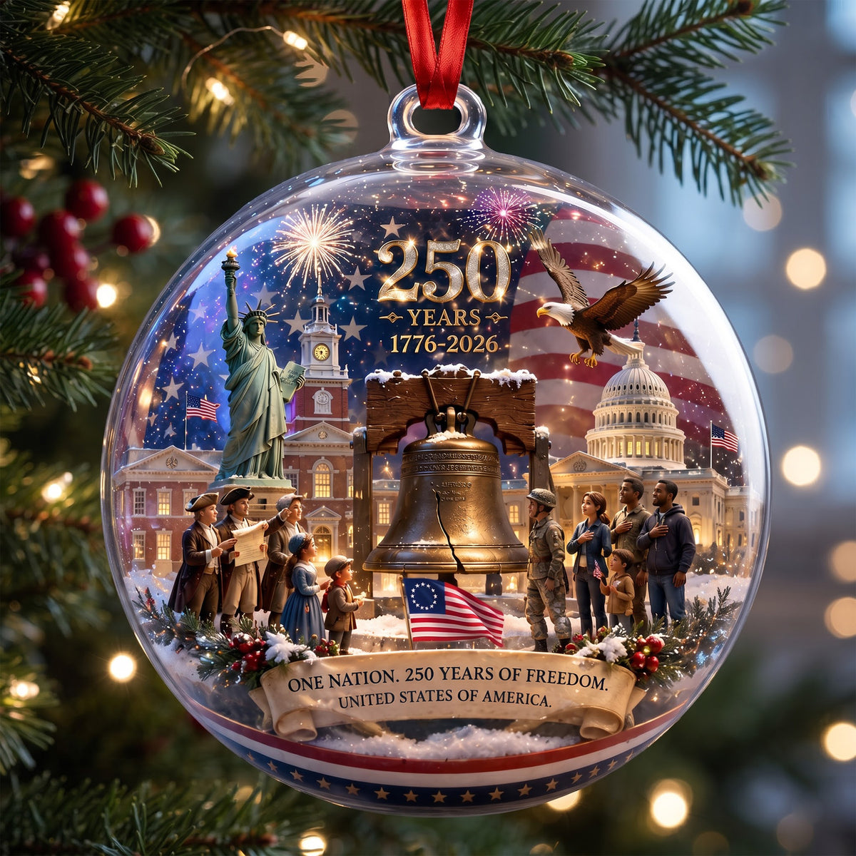 Glory Year Acrylic Christmas Ornament, Personalized Gifts For Patriots 03qhlu310826-Homacus