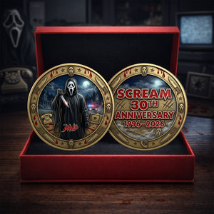 30 Years Anniversary Metal Coin - Personalized Gifts For Horror Fans Printed Metal Coin 05OHLU120326-Homacus