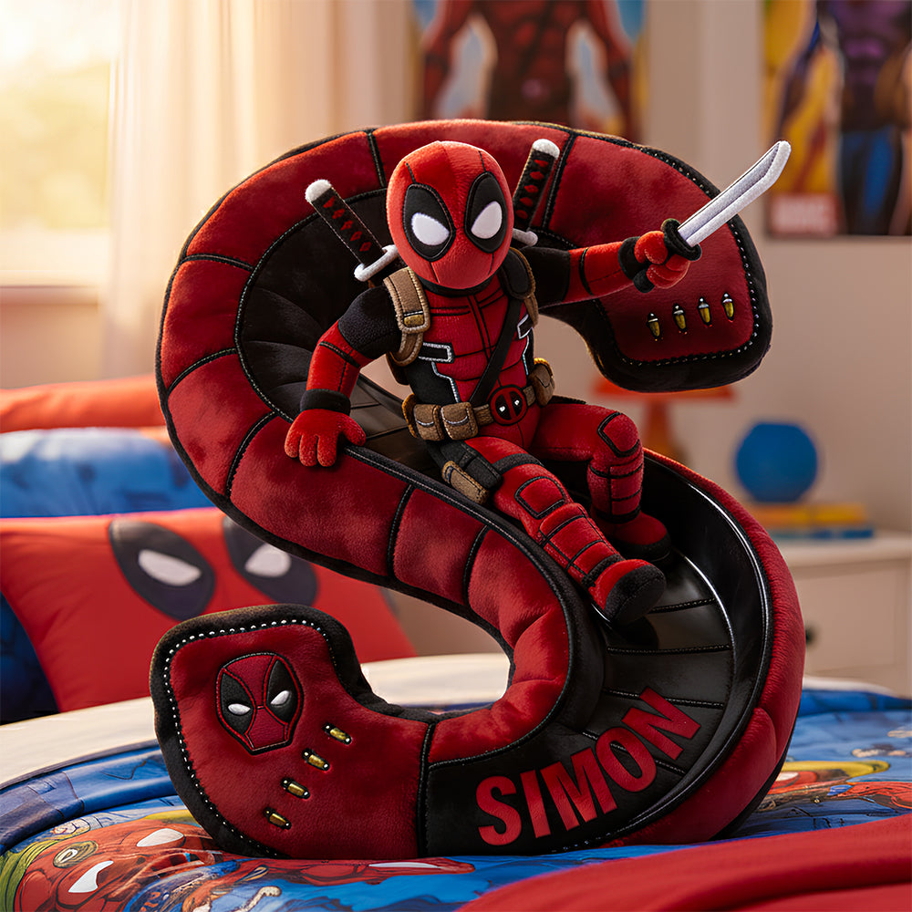 Chaotic Red Antihero Alphabet Letter Pillow - Personalized Gifts For Kids 03NADT101225-Homacus