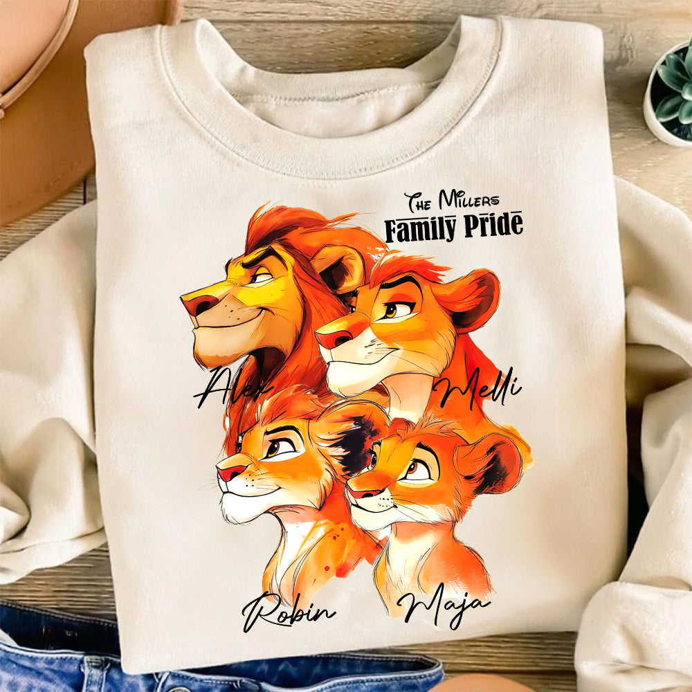 Personalized Gifts For Family Shirt, Lion Family Pride 02qhdt140325-Homacus