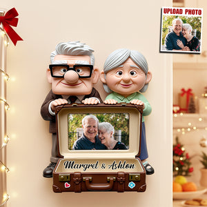 Romantic Old Couple Fridge Magnet Custom Photo Gifts For Couple 04PGDT181125-Homacus