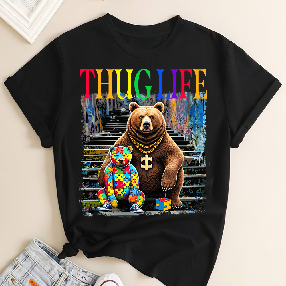 Gifts For Autism Shirt Thug Life 02ohpu070325-Homacus