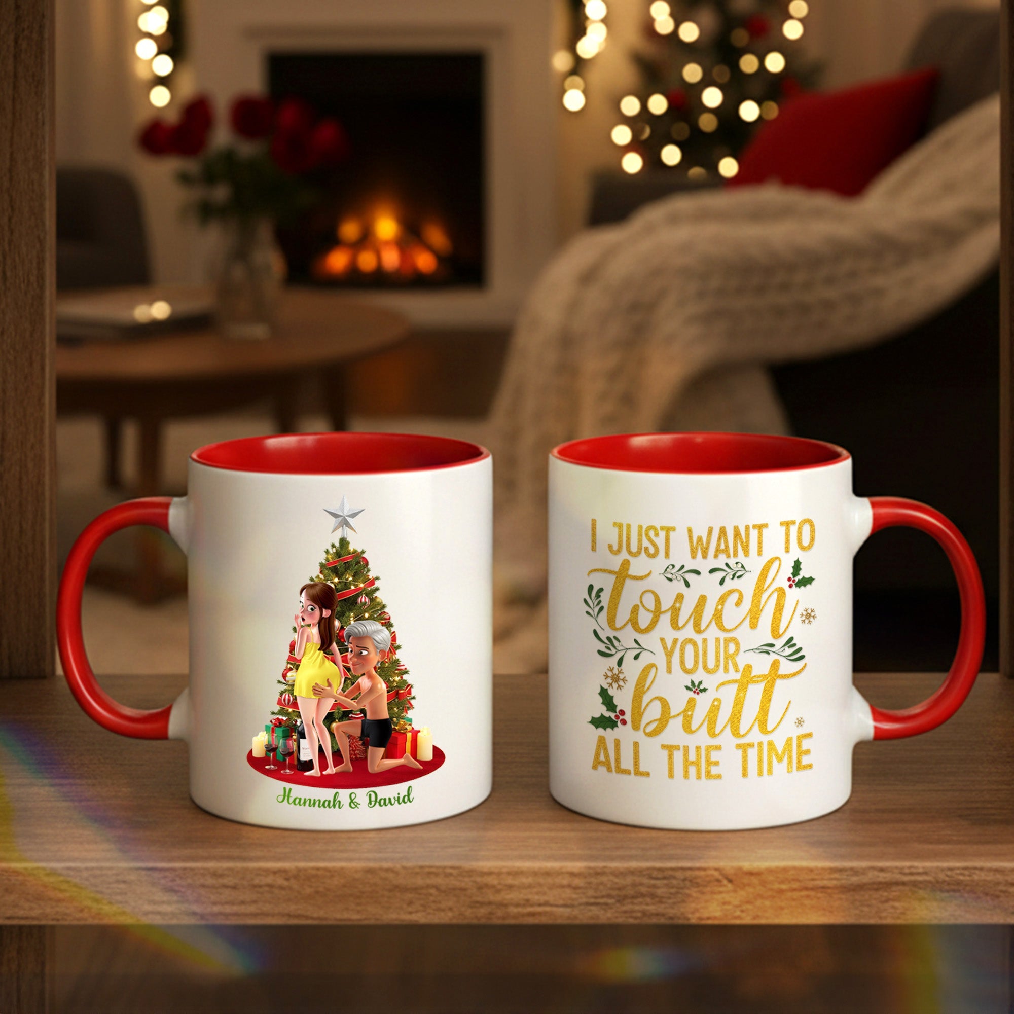 Naughty Couple Coffee Accent Mug - Personalized Gifts For Couple Coffee Mug 02NAMG120925HG