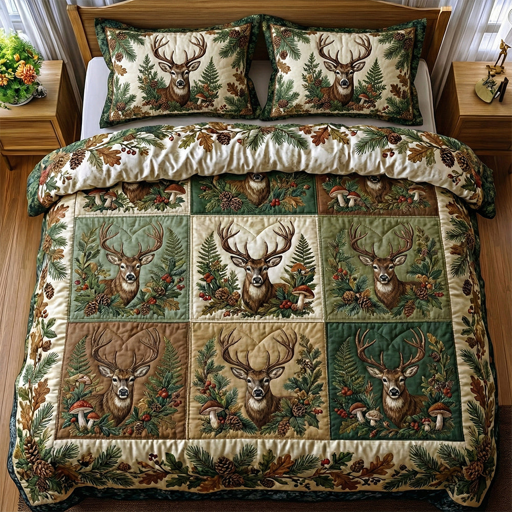 Deer Quilt Bedding Set Special Line 03tgdt011225-Homacus