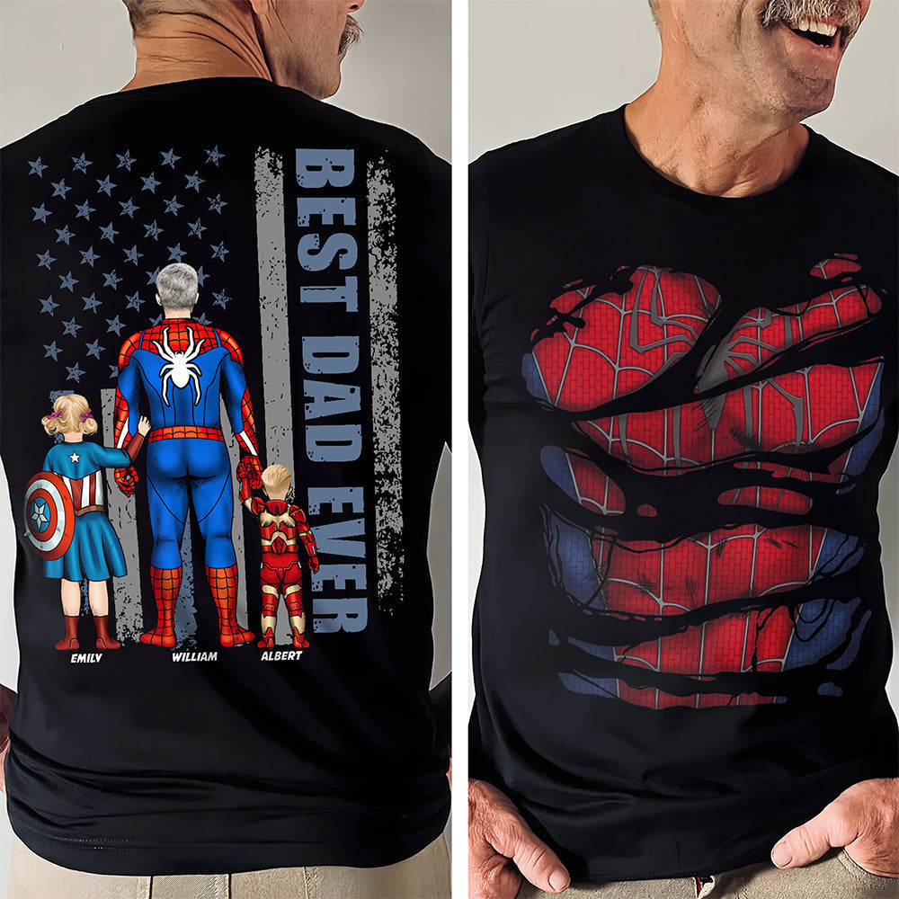 Best Dad Ever Shirt - Personalized Gifts For Father 021ACQN180325PA-Homacus