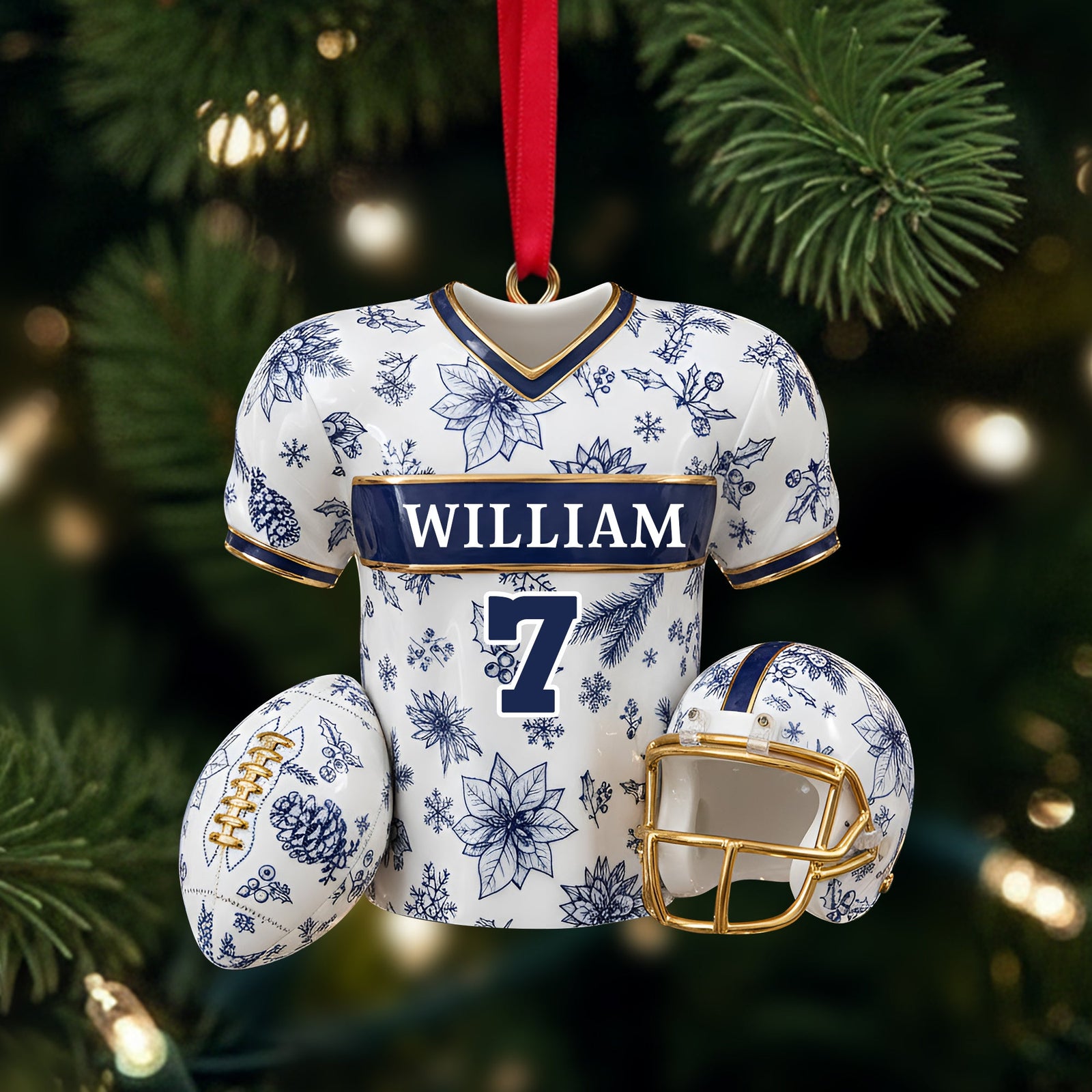 Personalized Christmas Festive Jersey Ornament 06PGLU300925-Homacus