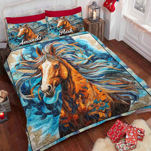 Personalized Gifts For Horse Lovers Quilt Bedding Set Special Line 03hutn051124-Homacus