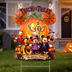 Trick Or Treat Spooky Yard Sign - Personalized Halloween Gifts For Family 06padh100826