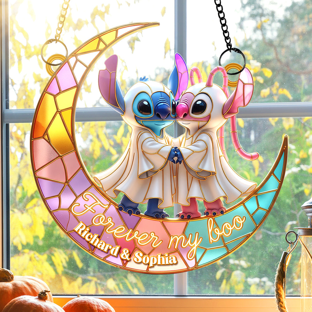 Cartoon Couple Suncatcher Ornament - Personalized Gifts For Couple 03naqn070825-Homacus