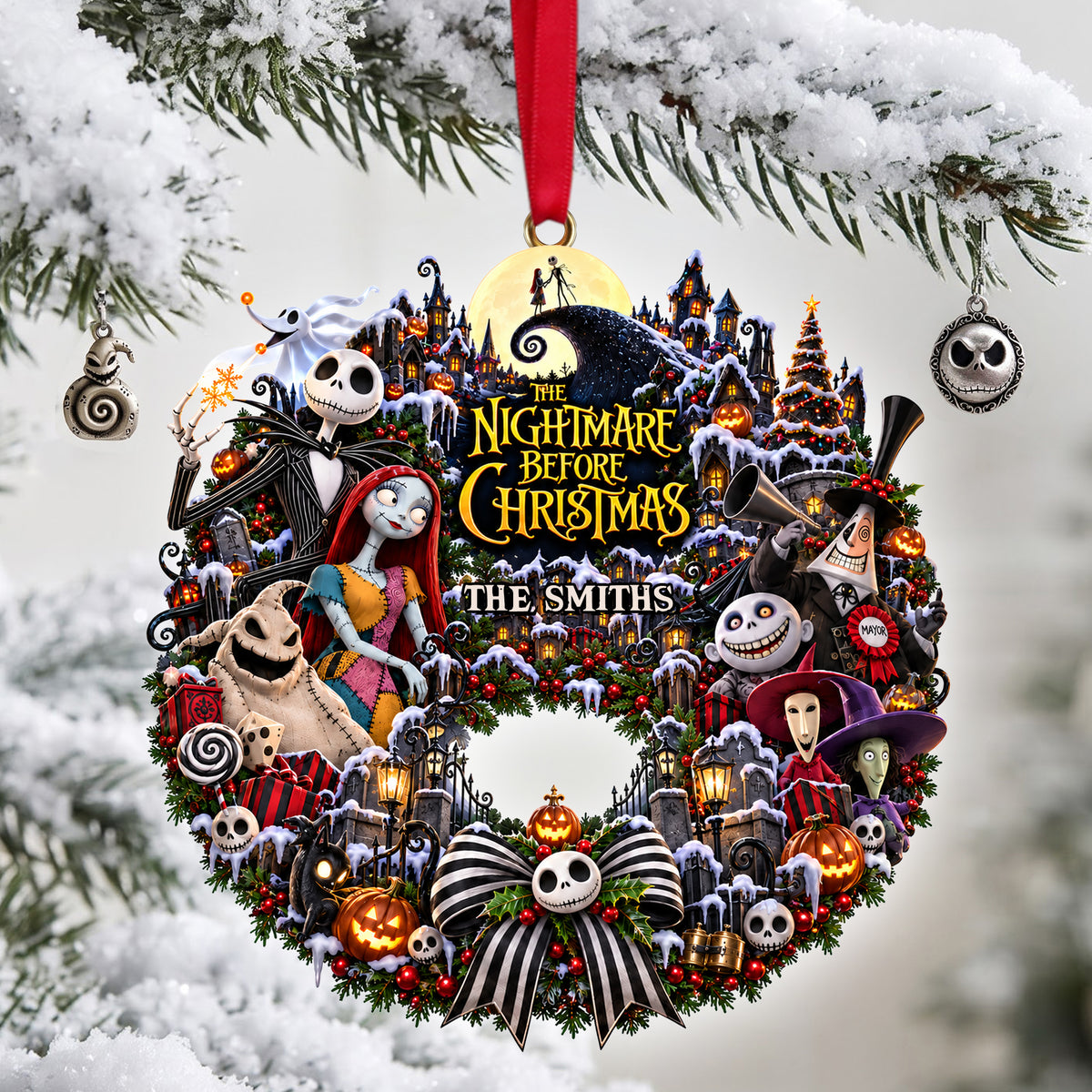 Spooky Family Christmas Ornament - Personalized Gifts For Family 04ohlu280926-Homacus