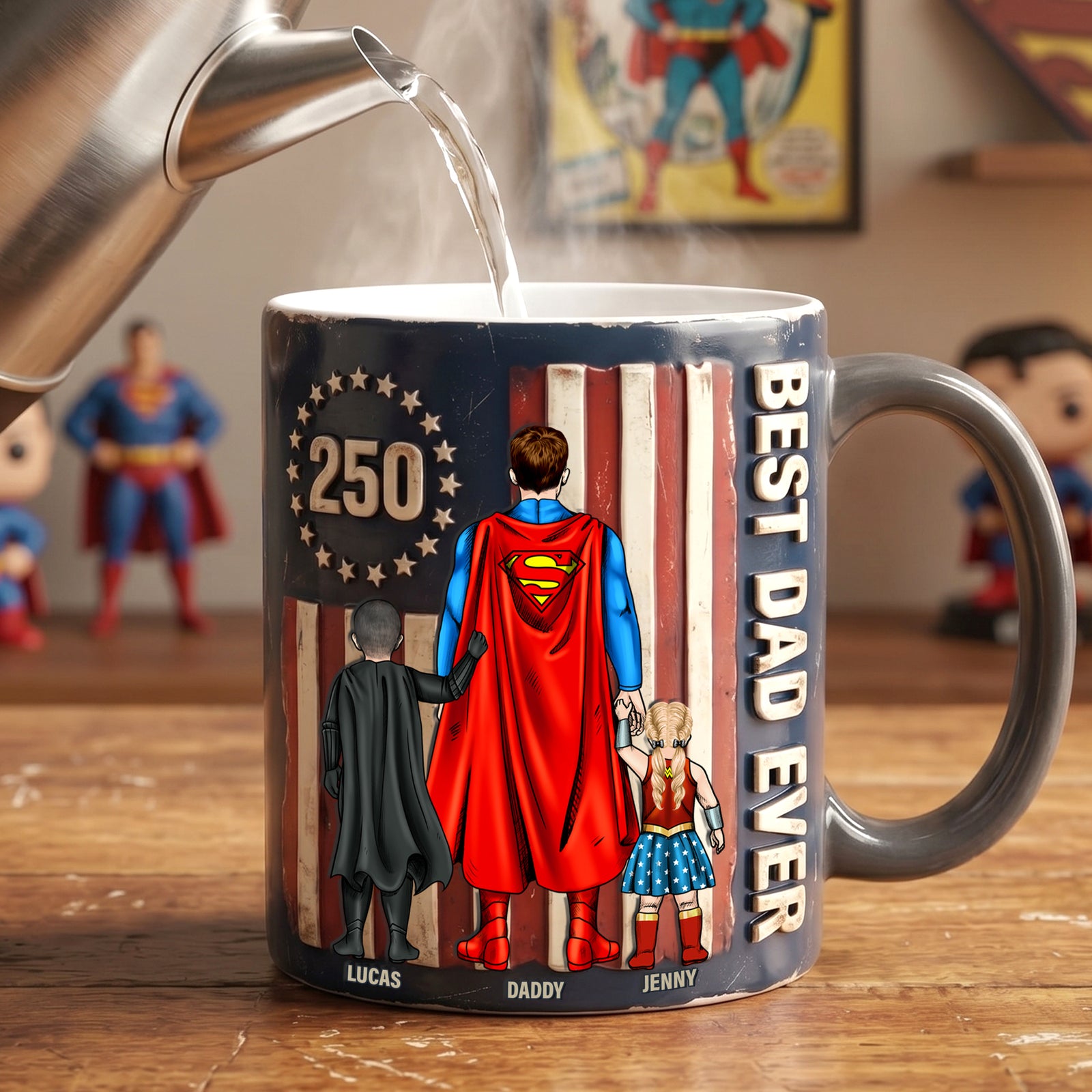 USA 250th Anniversary Best Dad Ever Magic Coffee Mug - Personalized Gifts For Dad 03natn300426-Homacus