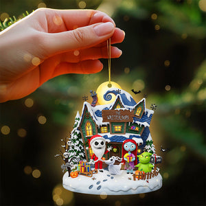 Spooky Couple Ornament - Personalized Gifts For Couple 01ohta090825-Homacus