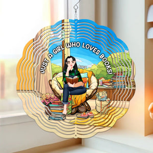 Personalized Gifts For Girl Book Lover 3D Wind Spinner 02XQLU181224PA-Homacus