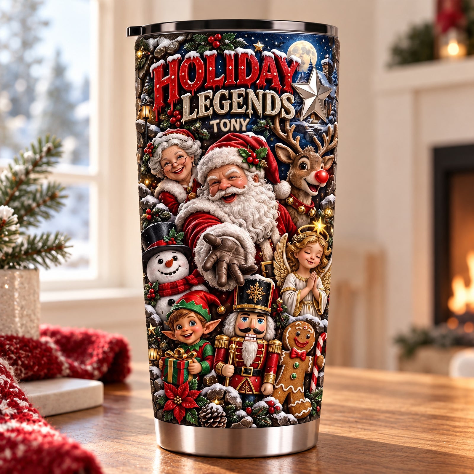 Holiday Legends 20oz Tumbler - Personalized Gifts For Christmas 08tolu201026-Homacus