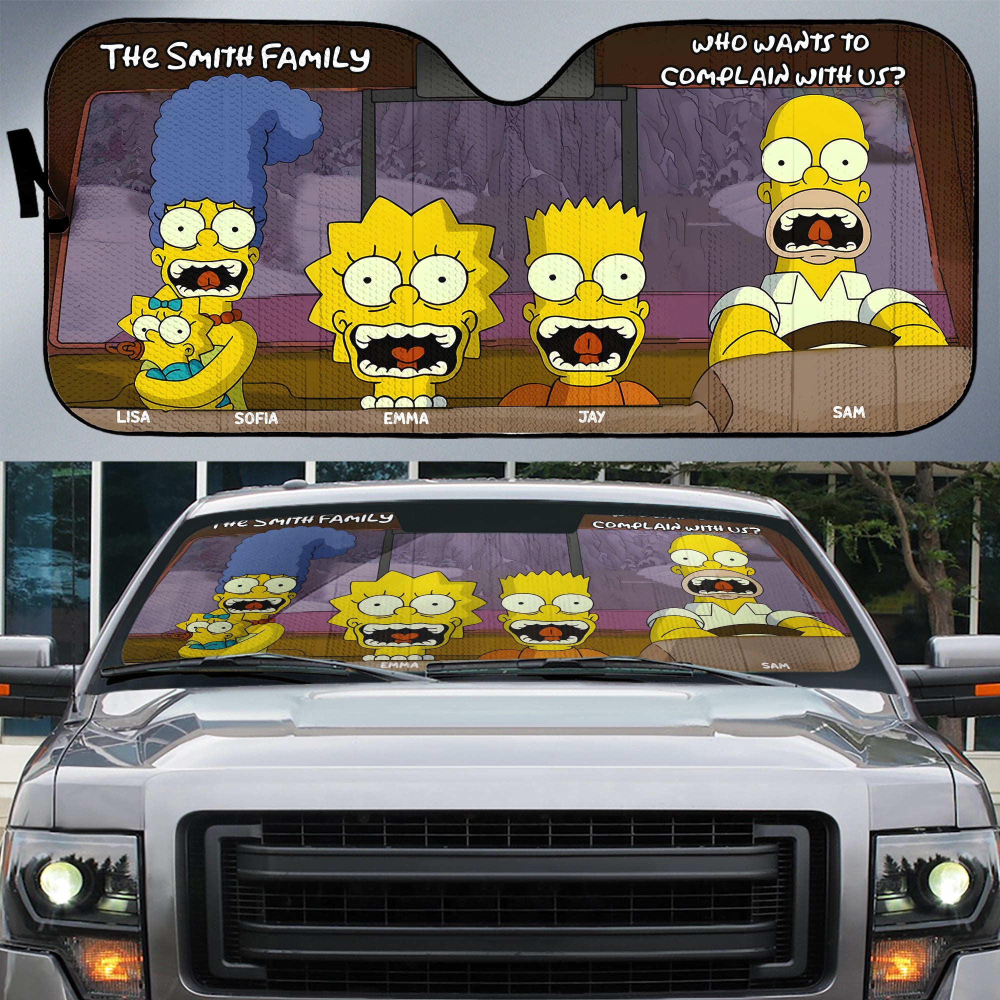 Personalized Gifts For Family Windshield Sunshade 01OHMH140624-Homacus