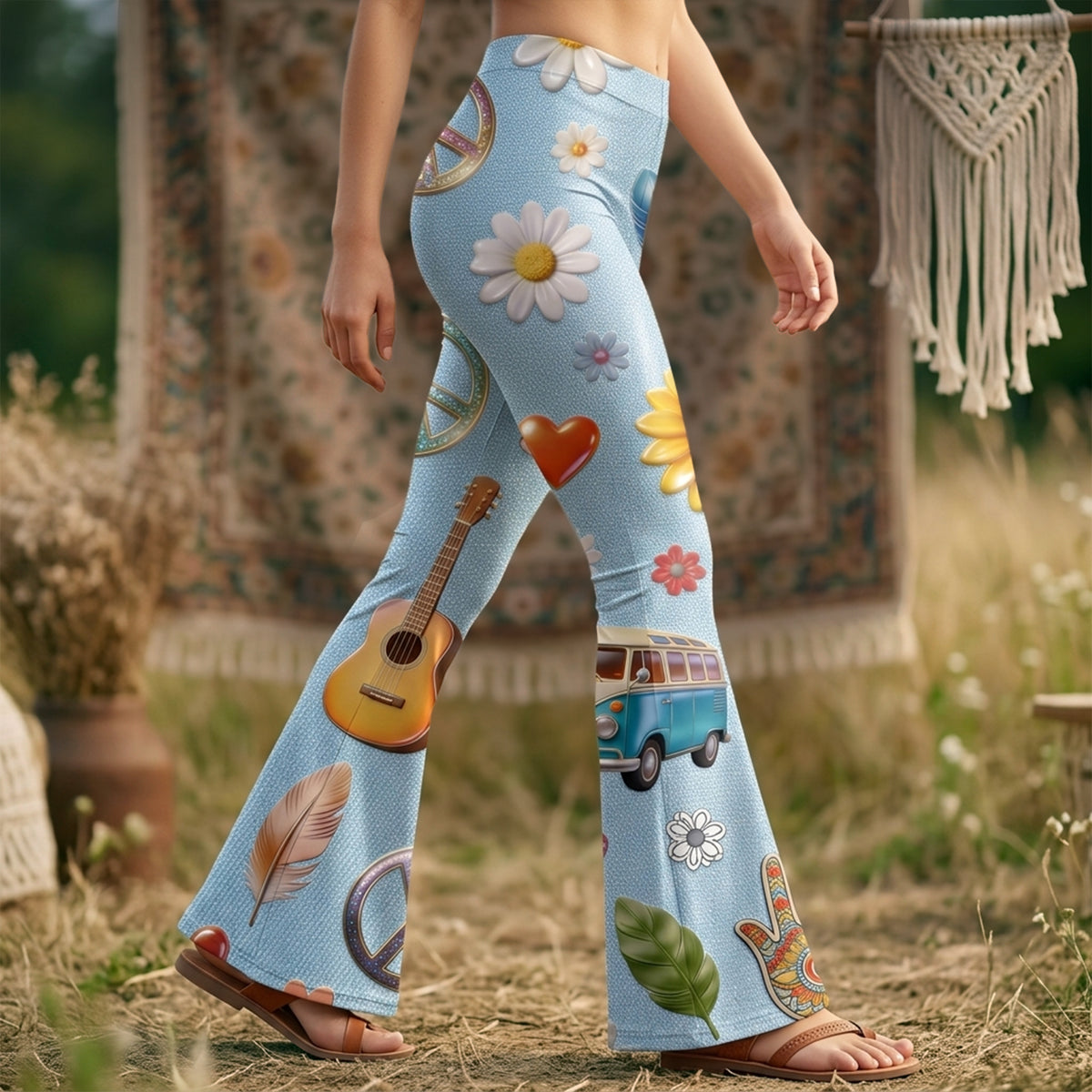 Hippie Flare Leggings Gifts 02pglu200326-Homacus