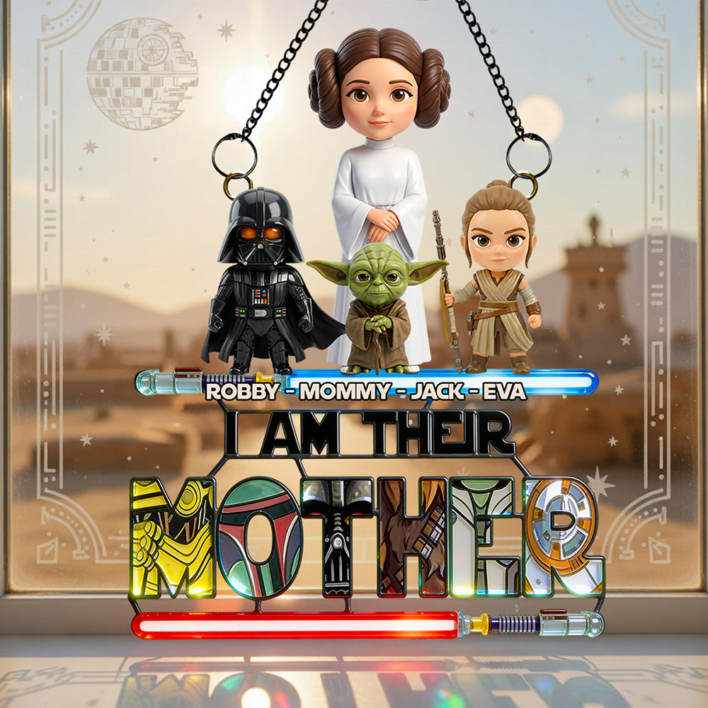 Universe Mom And Kids Layer Suncatcher - Personalized Gifts For Mother's Day Suncatcher Ornament 01NADT030426-Homacus