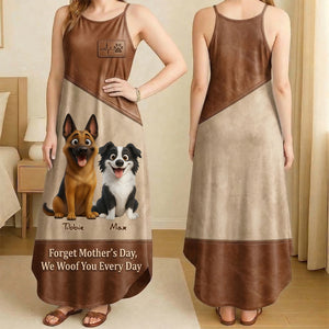 Dog Mom Suspender Maxi Dress - Personalized Gifts For Mothers 03natn240326-Homacus