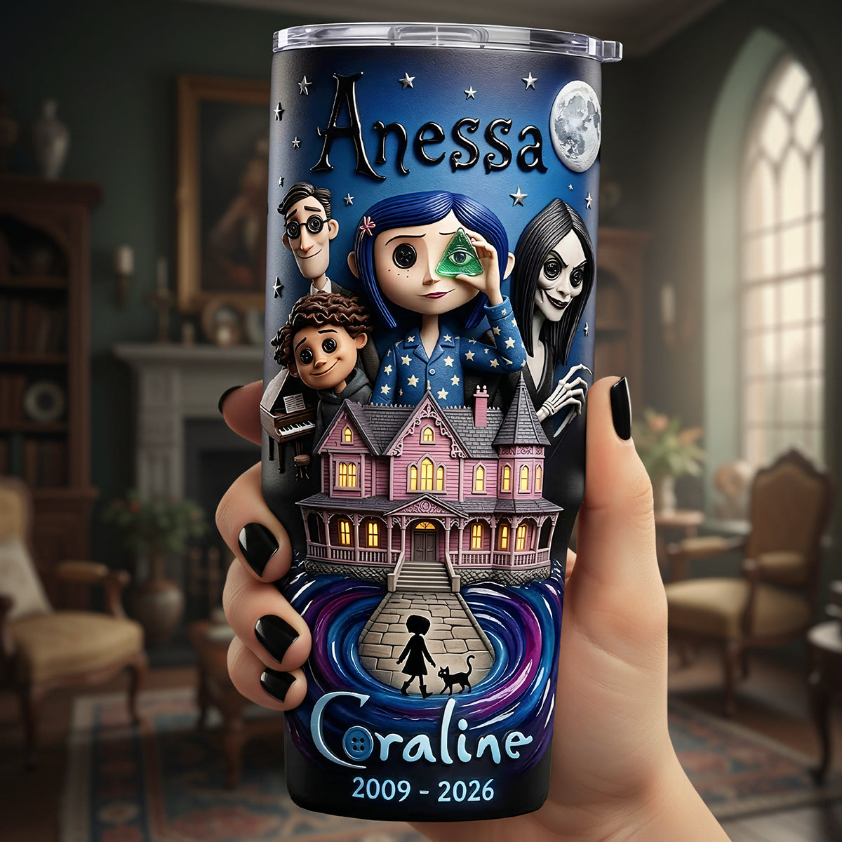 Spooky Door Tumbler - Personalized Gifts For Horror Lovers 02PATA160326-Homacus