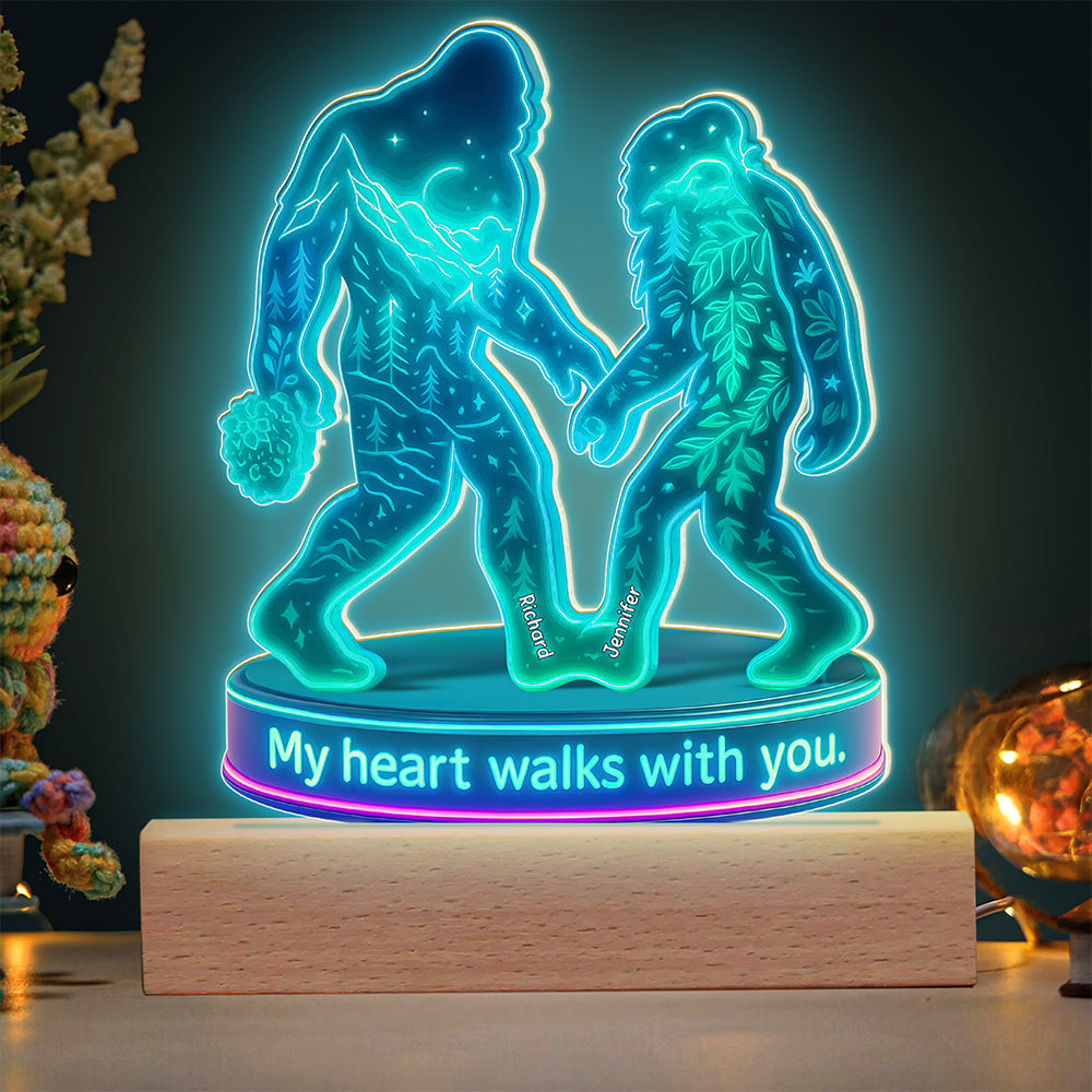 Bigfoot Couple LED Light - Personalized Gifts For Couple 02ohqn190625-Homacus